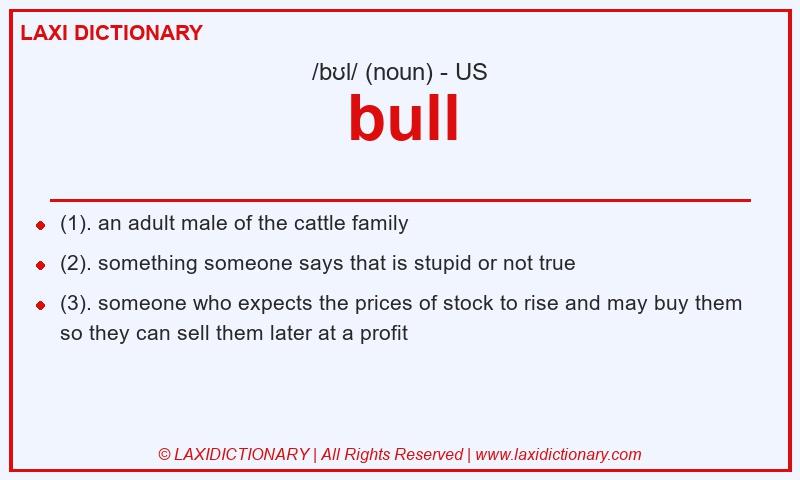 Definition bull in American English