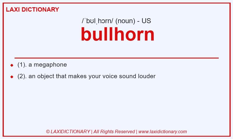 Definition bullhorn in American English