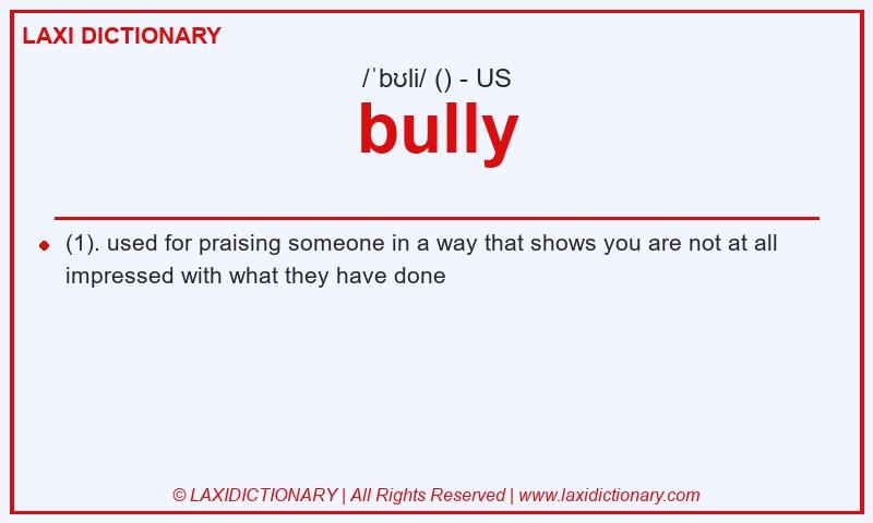 Definition bully in American English