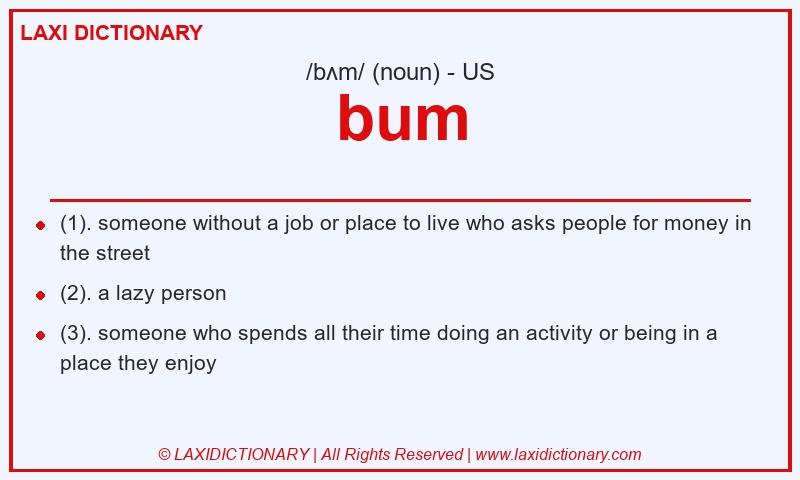 Definition bum in American English