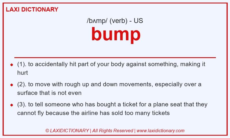 Definition bump in American English