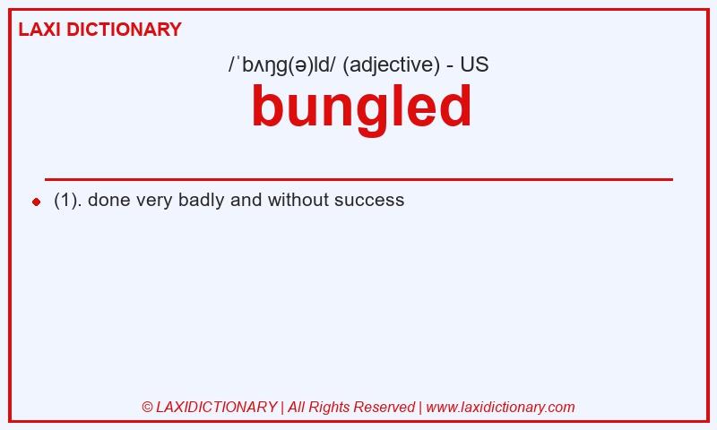 Definition bungled in American English