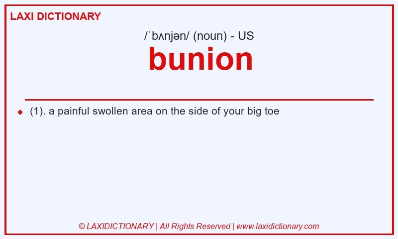 Definition bunion in American English