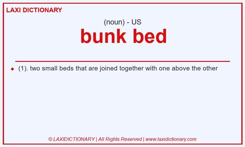 Definition bunk bed in American English