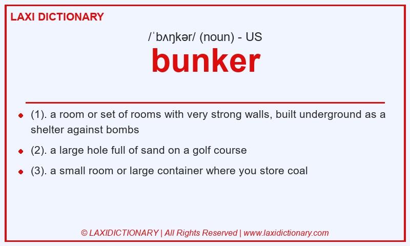 Definition bunker in American English