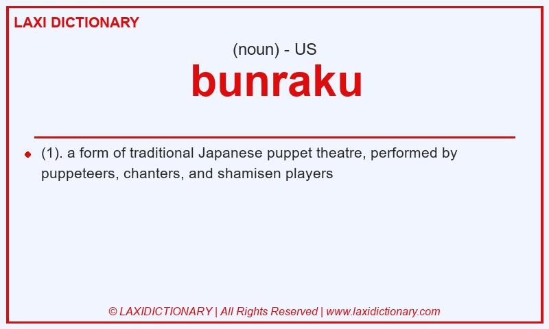Definition bunraku in American English