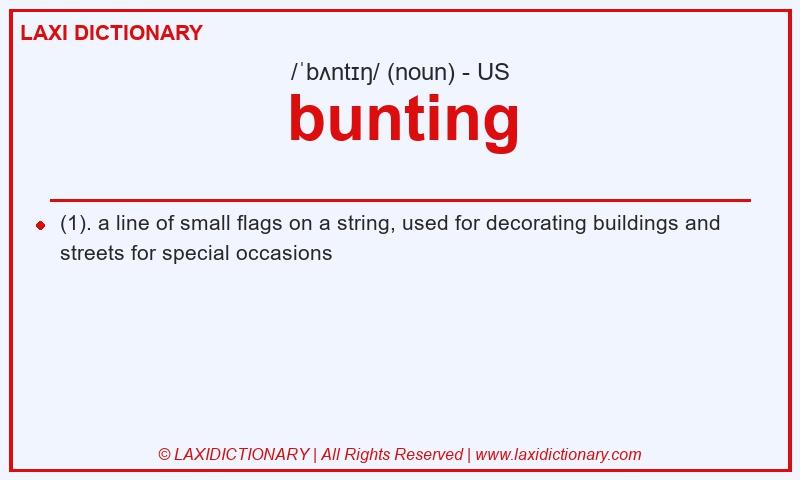Definition bunting in American English