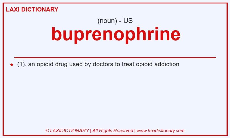 Definition buprenophrine in American English