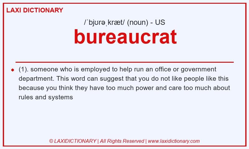 Definition bureaucrat in American English