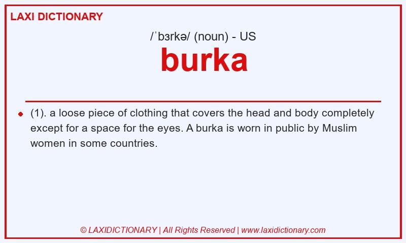 Definition burka in American English