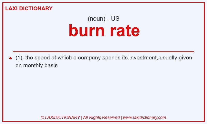 Definition burn rate in American English