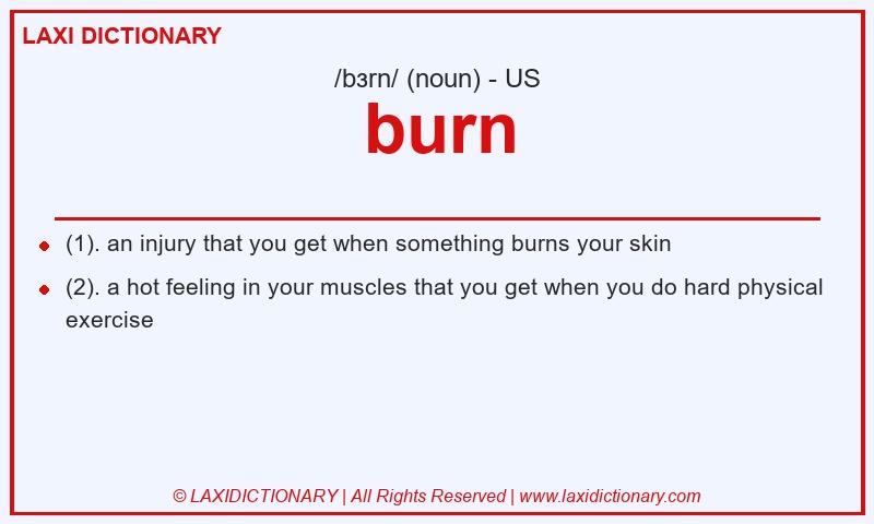 Definition burn in American English