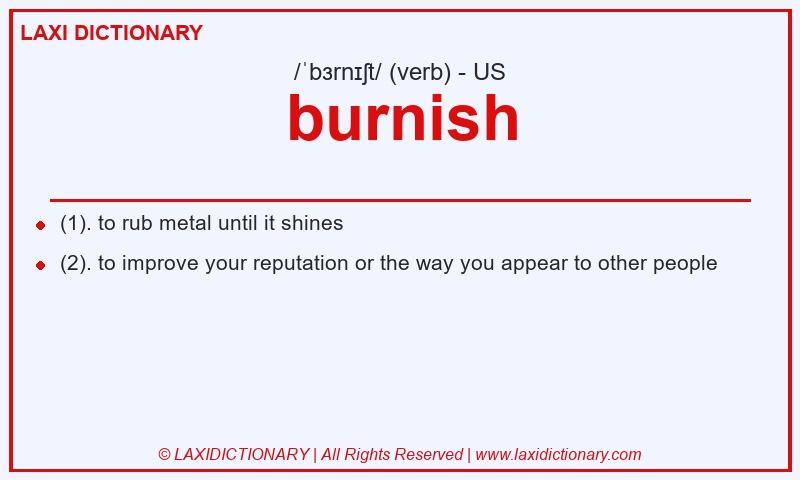 Definition burnish in American English