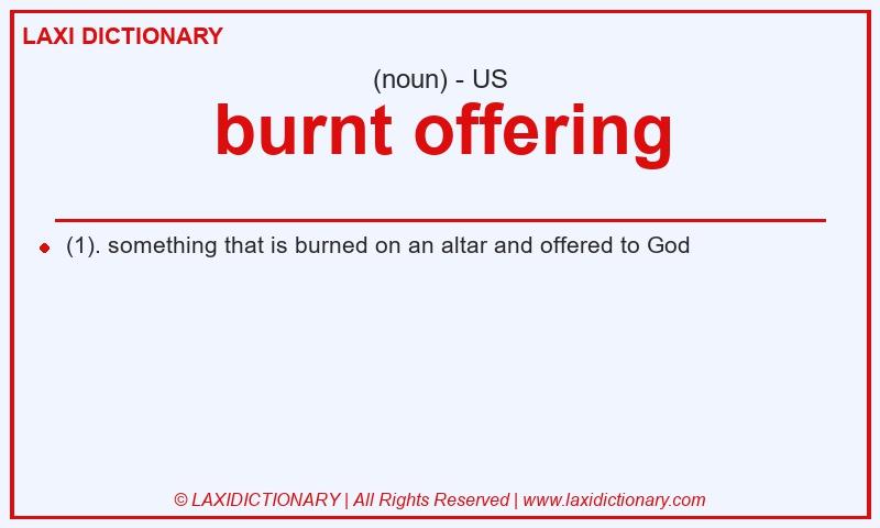Definition burnt offering in American English