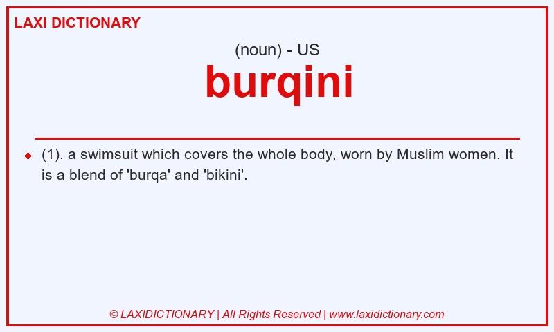 Definition burqini in American English