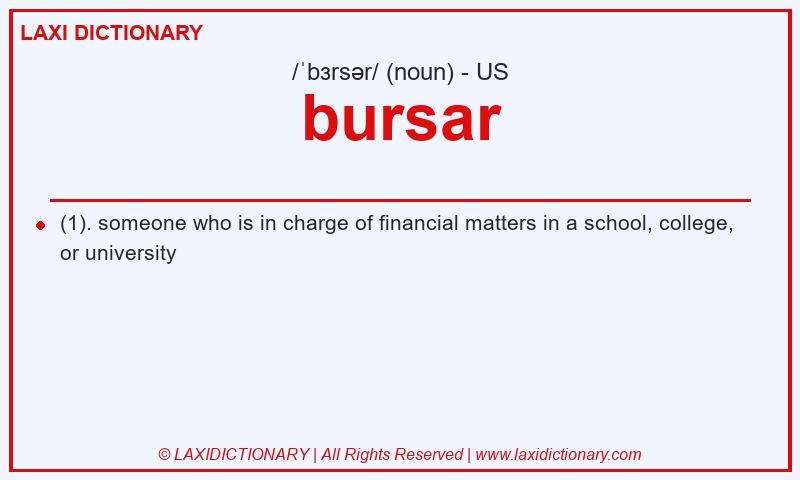 Definition bursar in American English