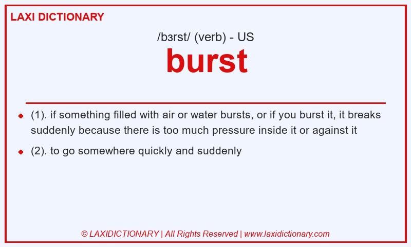 Definition burst in American English