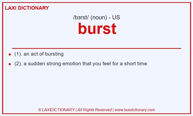 Definition burst in American English
