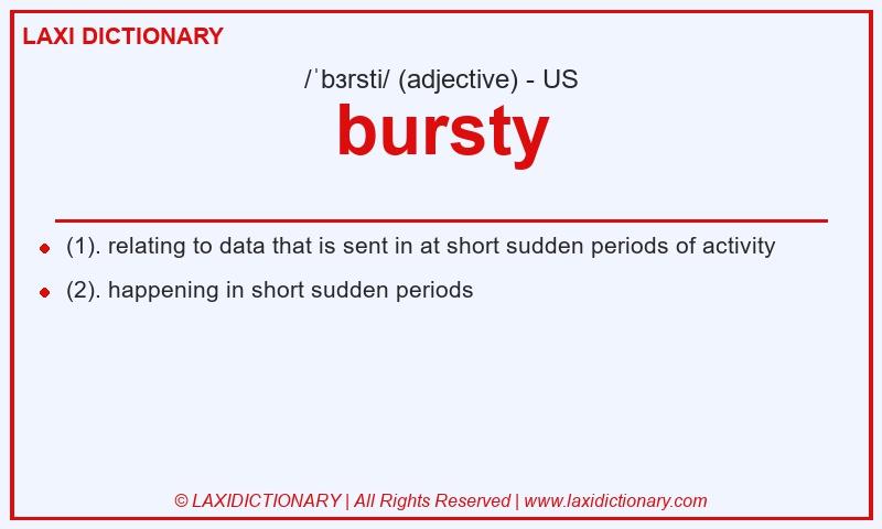 Definition bursty in American English