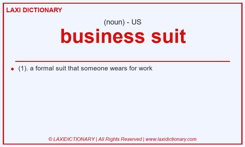 Definition business suit in American English