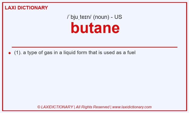 Definition butane in American English