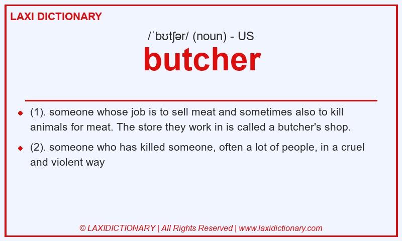Definition butcher in American English