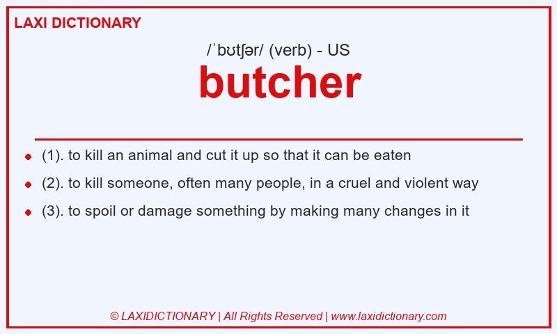 Definition butcher in American English