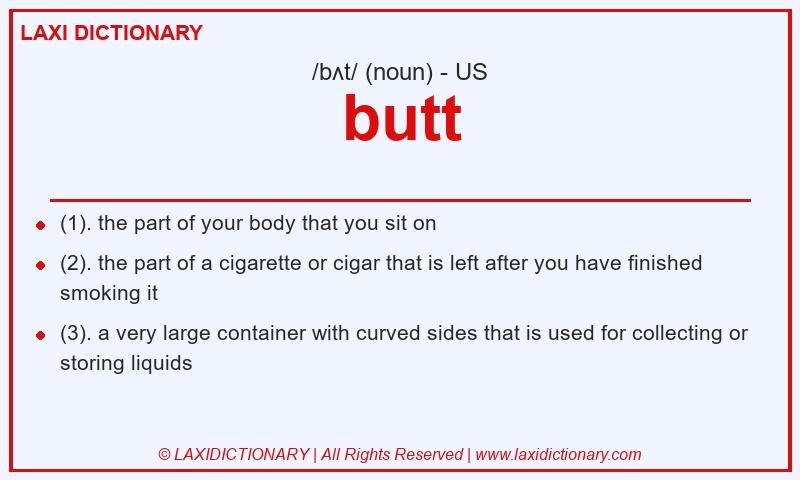 Definition butt in American English