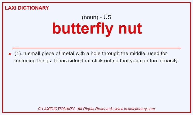 Definition butterfly nut in American English