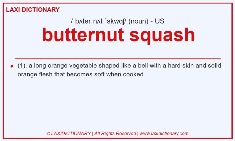 Definition butternut squash in American English