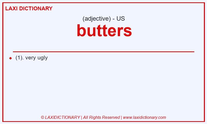 Definition butters in American English