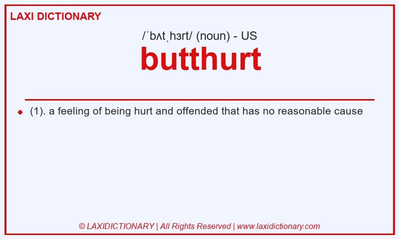 Definition butthurt in American English
