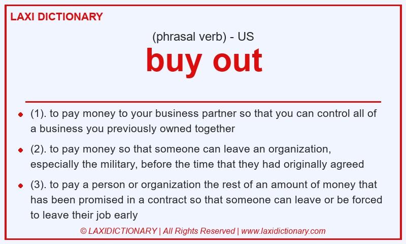 Definition buy out in American English