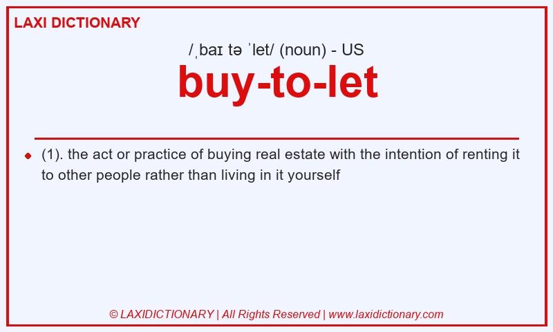 Definition buy-to-let in American English