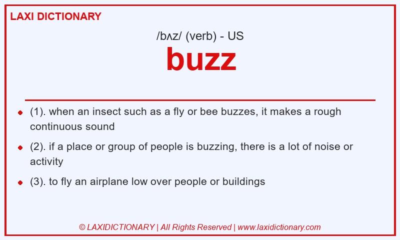 Definition buzz in American English