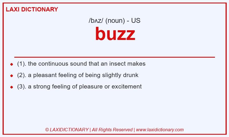 Definition buzz in American English