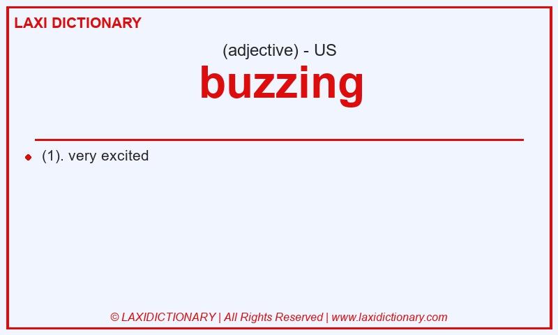 Definition buzzing in American English