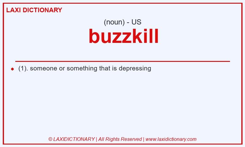 Definition buzzkill in American English