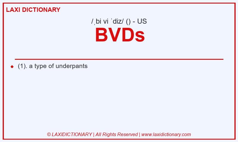 Definition BVDs in American English