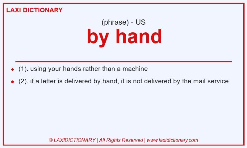 Definition by hand in American English