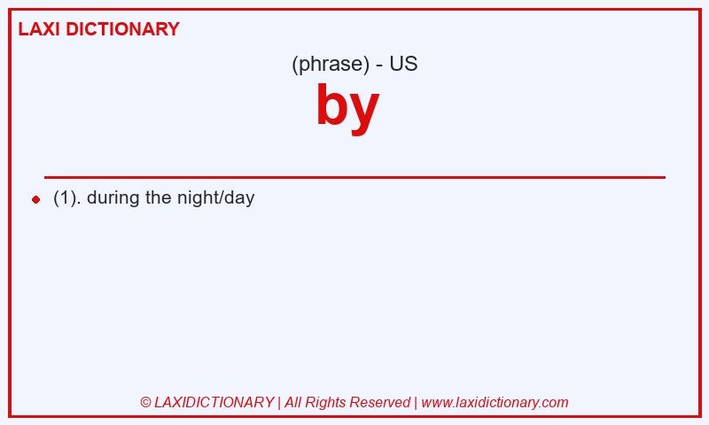 Definition by in American English