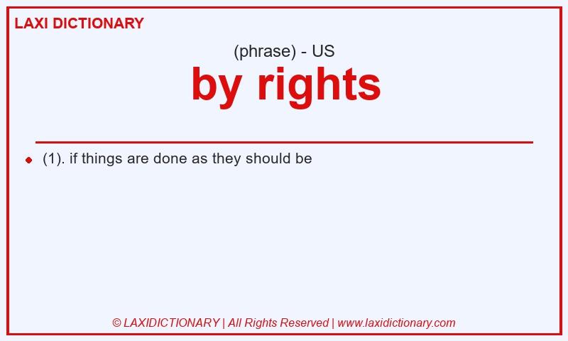 Definition by rights in American English