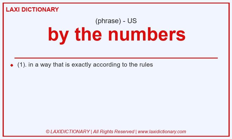 Definition by the numbers in American English