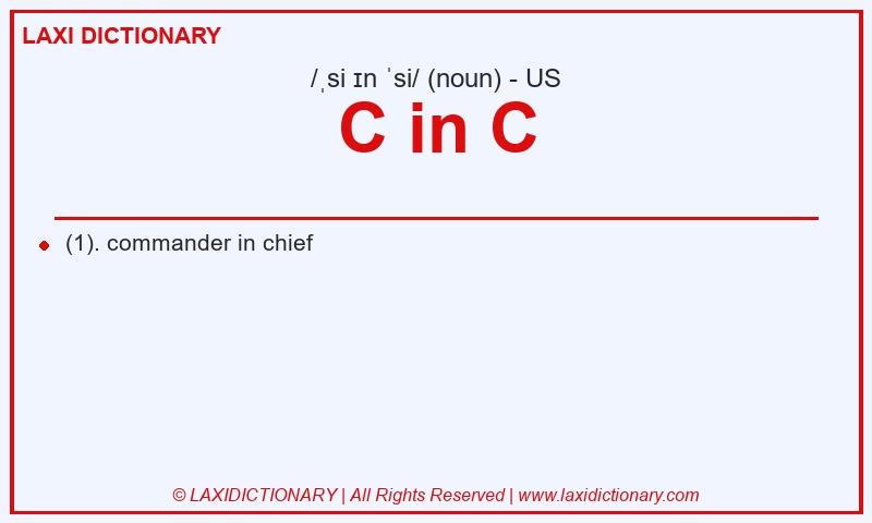 Definition C in C in American English