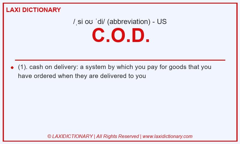 Definition C.O.D. in American English