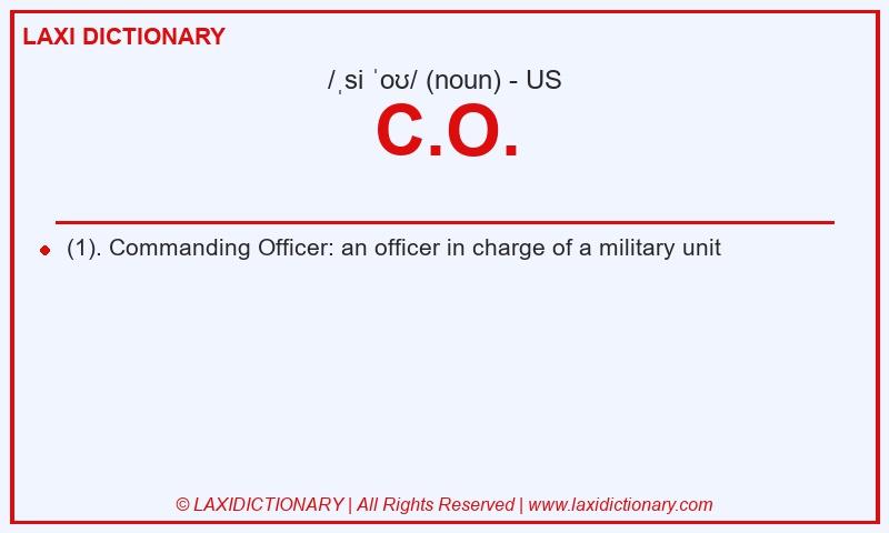 Definition C.O. in American English