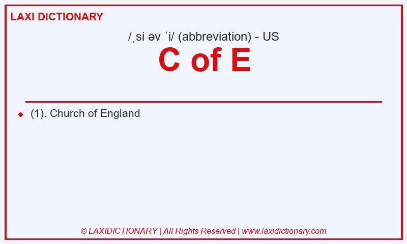 Definition C of E in American English