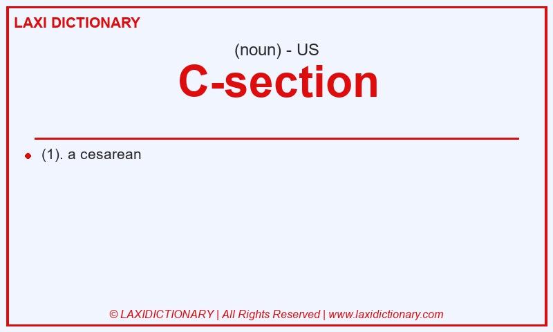 Definition C-section in American English