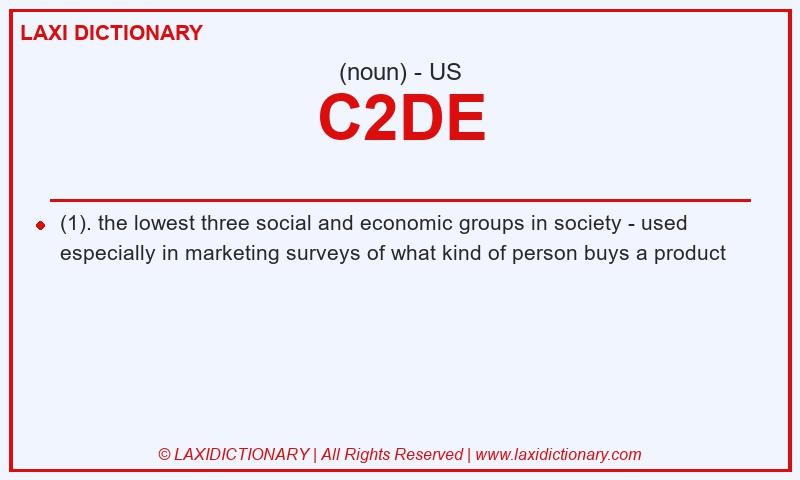Definition C2DE in American English