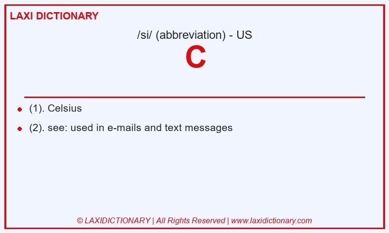 Definition C in American English